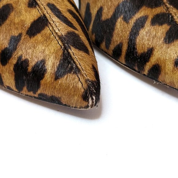 Sam Edelman Hilty Leather Calf Hair Leopard Print Ankle Boot Bootie Women's Sz 7 - Picture 7 of 7
